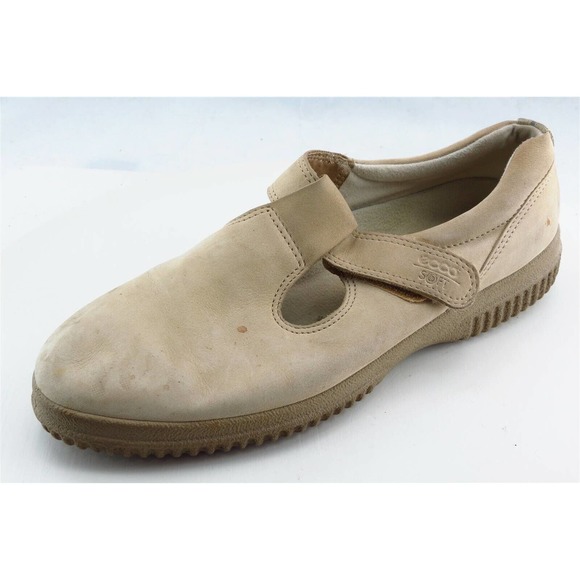 ECCO Size 41 M Beige Round Toe Mary Jane‎ Leather Women - Picture 1 of 7